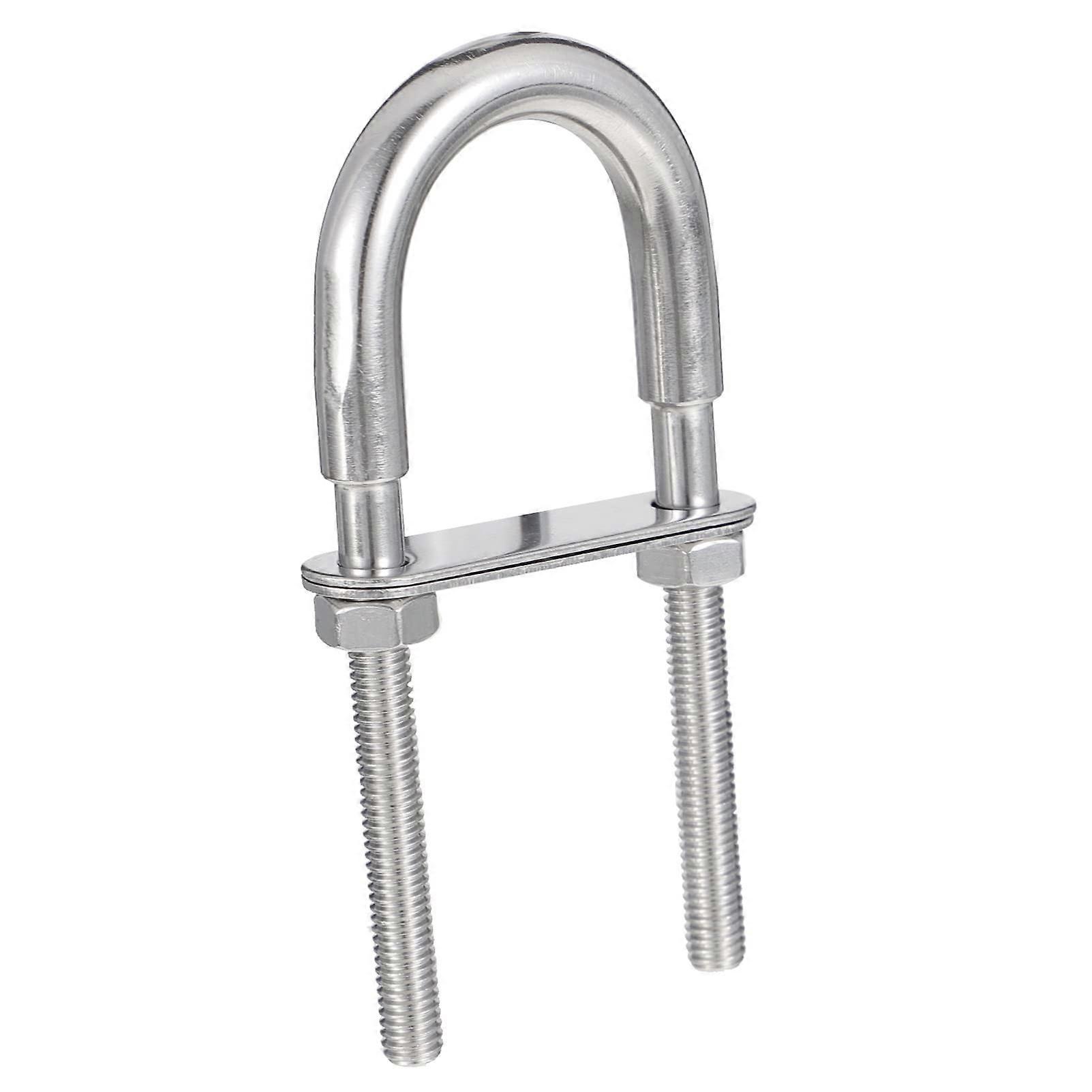 U Bolt 2 Pieces U-Shaped Corrosion-Resistant Pipe Fasteners Versatile for Construction and Mechanical Applications