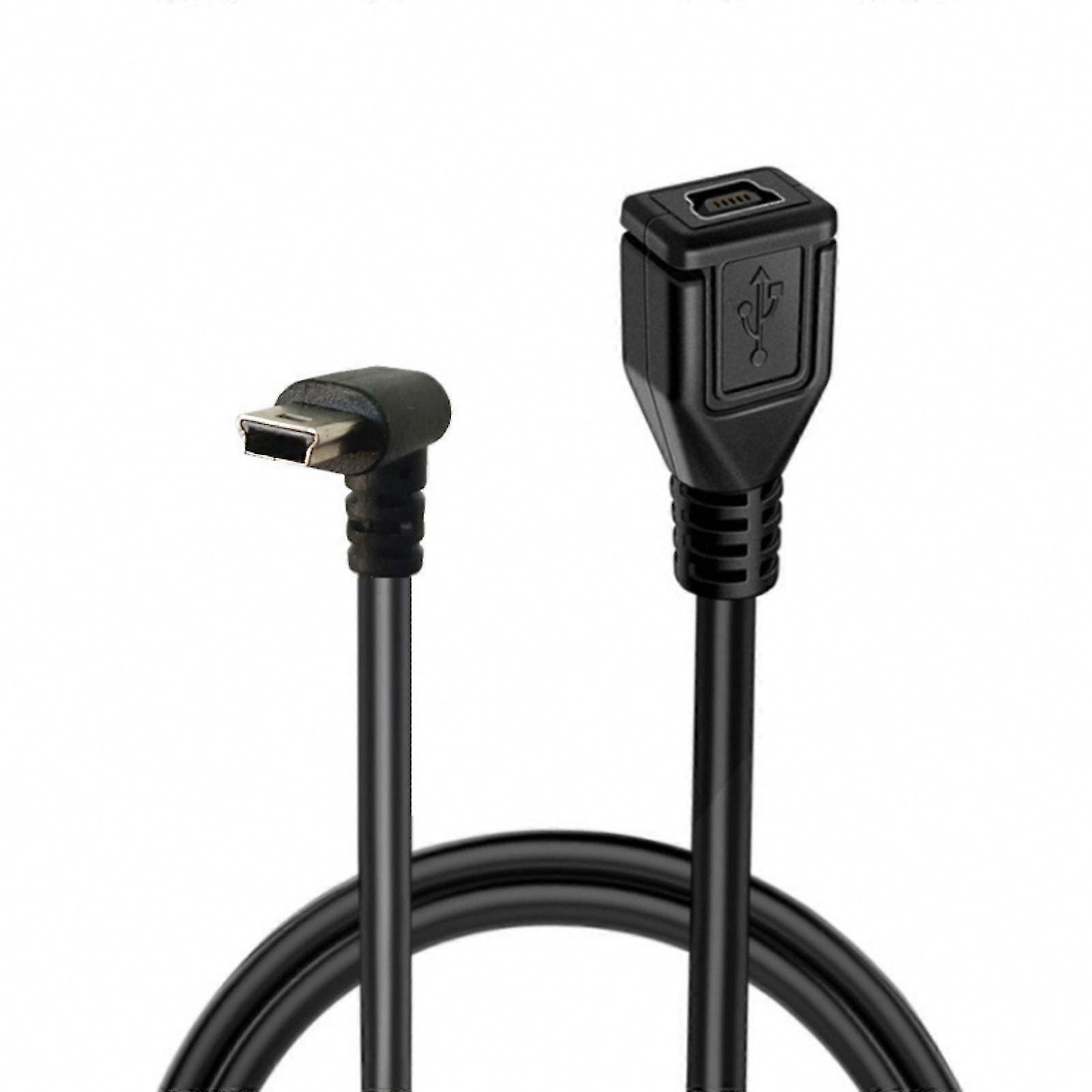 Dammtät Mini USB 5Pin Man Till Kvinna Förlängning Data Strömkabel Bilpanel Montera Dataöverföring Förlängningskabel