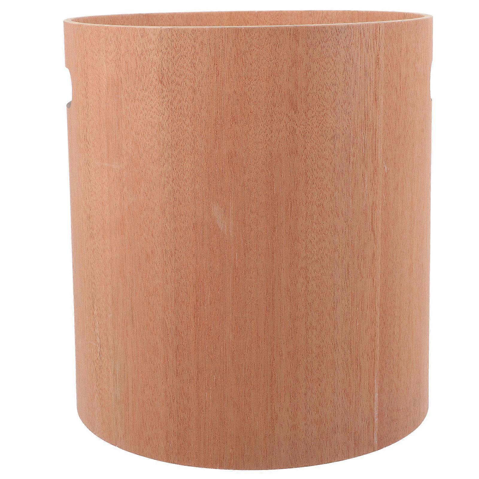 Cute Trash Bin Round Wooden Bathroom Desk Design for Household Users 26.00X24.00X24.00cm Practical 1Pack