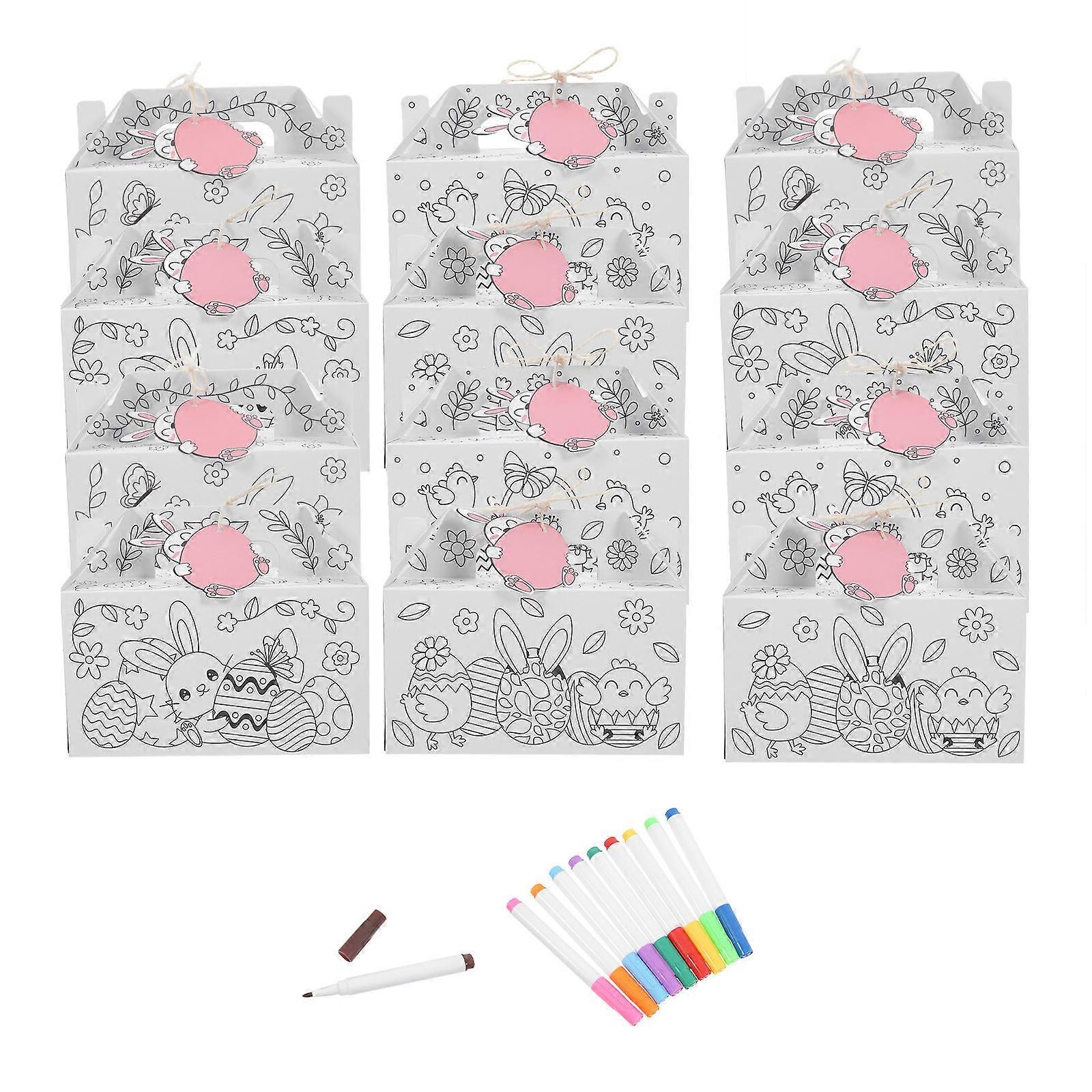 1 Set Multi Color Easter Candy Box For Kids Suitable For Party Favors Featuring Portable Versatile Use