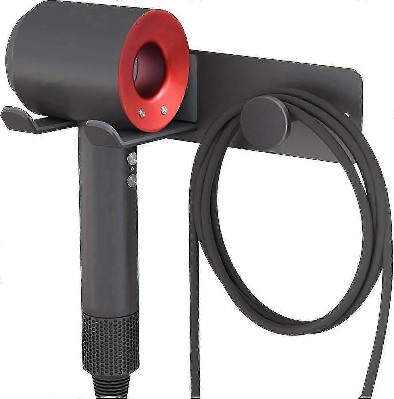 Support mural de sèche-cheveux en acier inoxydable pour Dyson Supersonic, noir