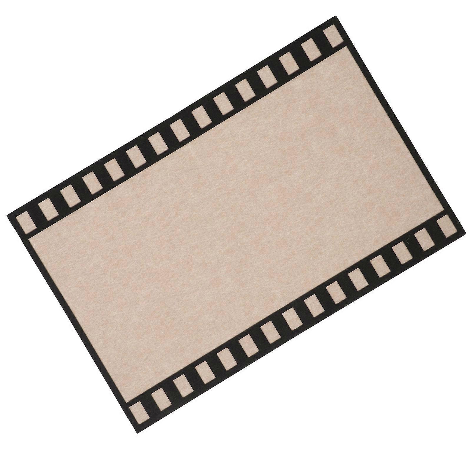 Retro Film Strip Felt Bulletin Board For Office Use Stylish Light Brown Color 1Set