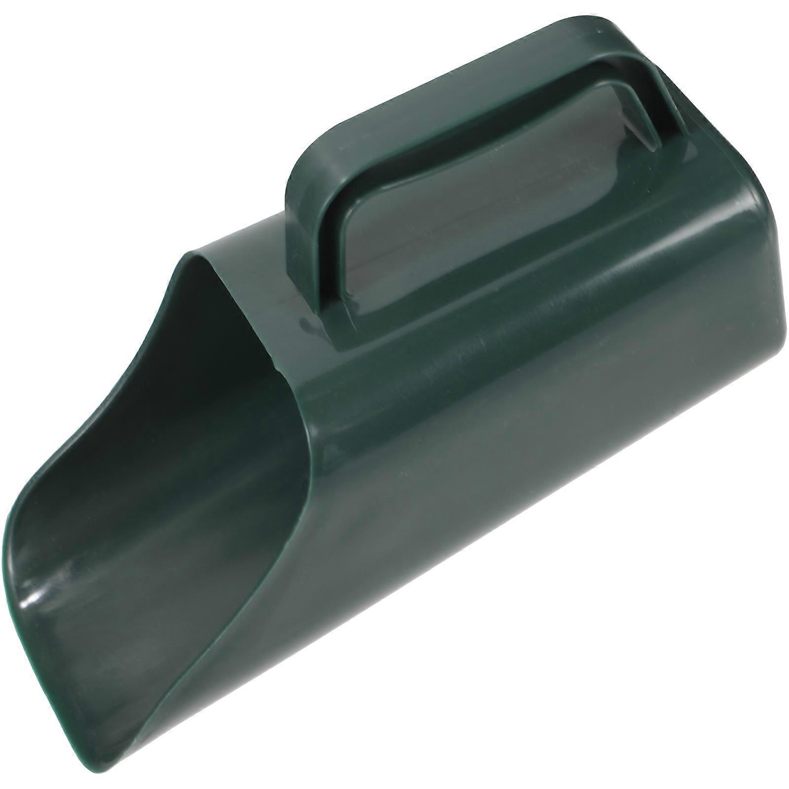 Gardening Soil Scoop Durable Plastic Tool for Home Use with Comfortable Grip Dark Green
