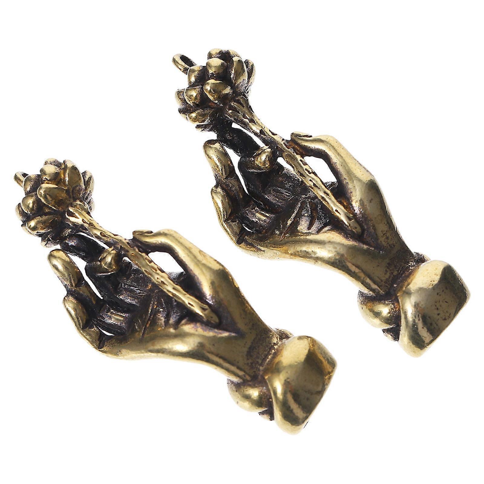 Copper Buddha Hand Pendant, Durable and Stylish Design, Portable Key Chain