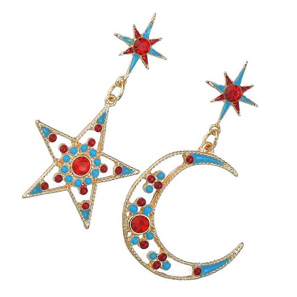 Fashionable Asymmetric Earrings Made from Alloy Material