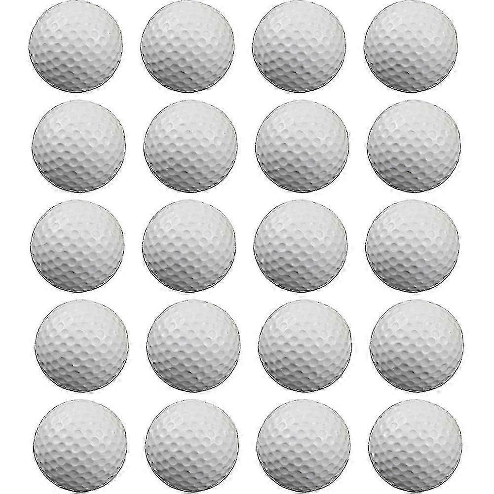 20 قطعة كرات ممارسة الجولف الهوائية ، كرة رغوية ، تدريب على الجولف داخلي وخارجي ، لحصيرة ضرب الفناء الخلفي ، أبيض