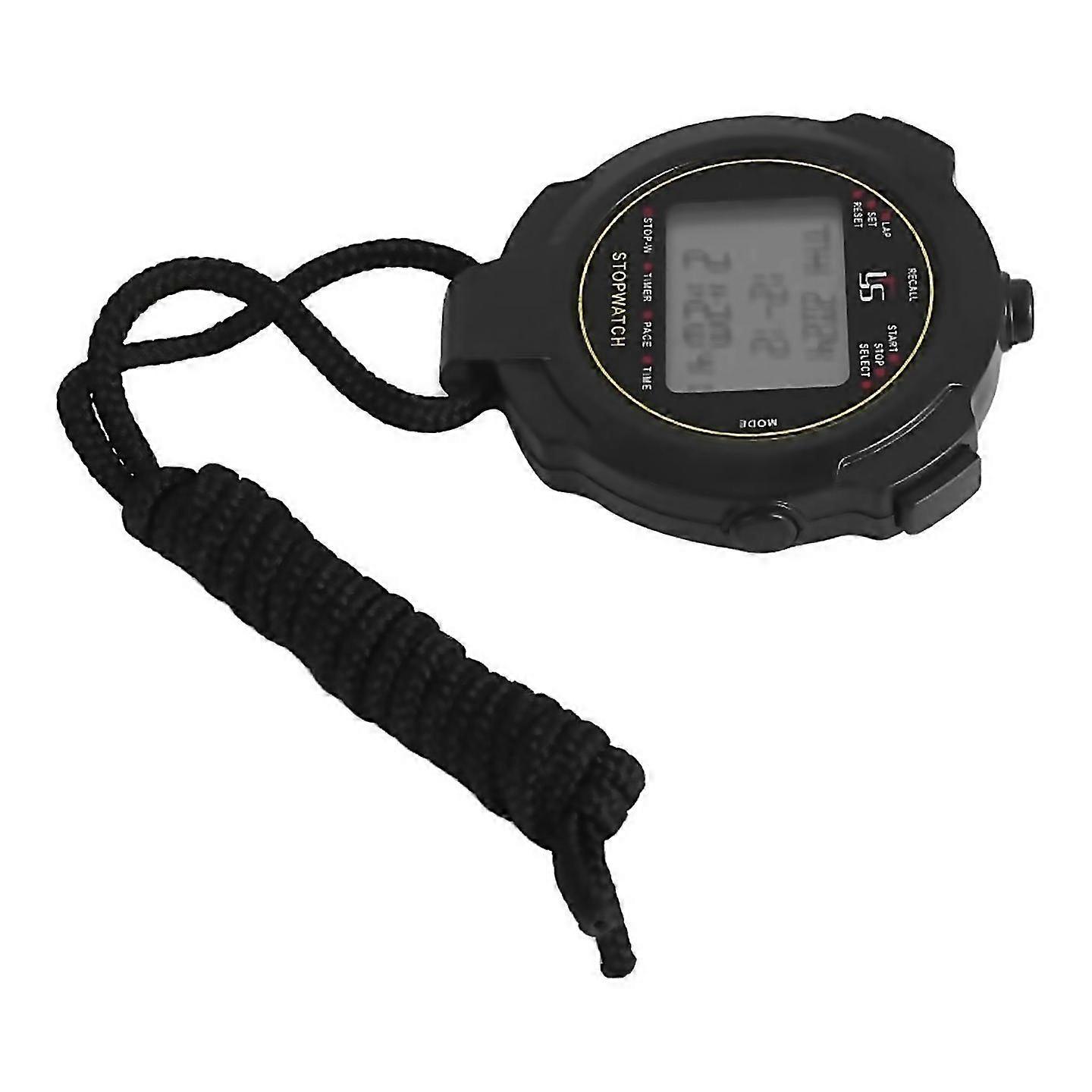 Digital Sports Stopwatch 10lap Split Memory Stopwatch Count Down Timer Large Display Waterproof 1
