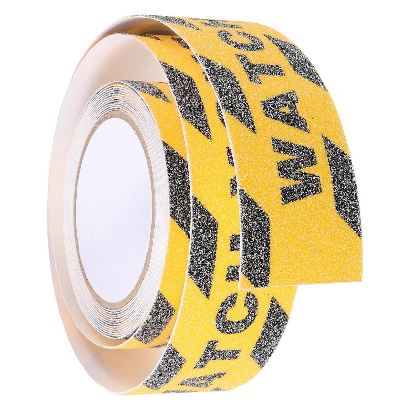 Watch Your Step Slip Resistant Adhesive Tape Warning Sticker for Wet Floors, Stairs, Ramps, and High Traffic Areas