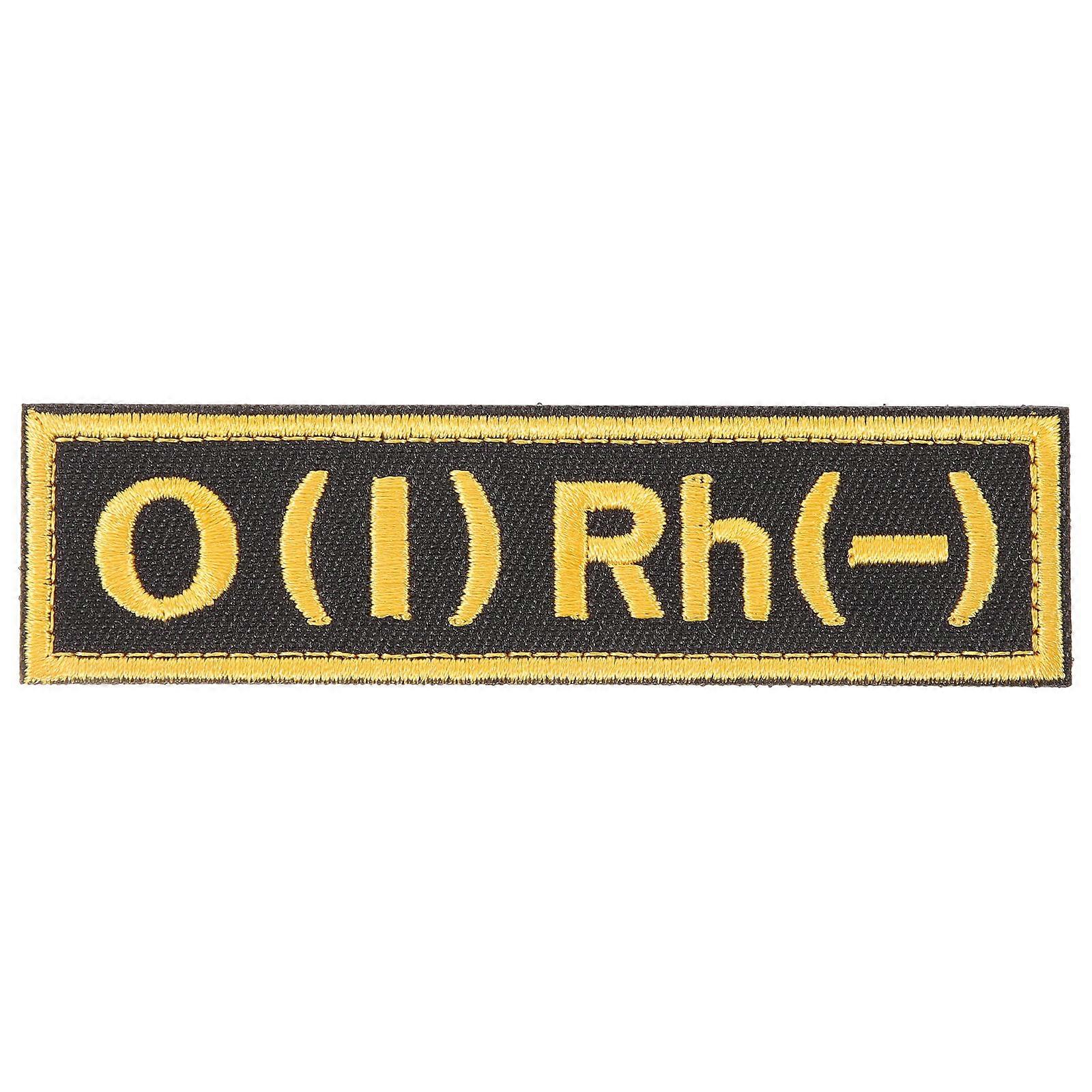 Military Style Blood Type Patch Rectangular Backpack Replacement Patch For Men Women Emergency Situations 10X2.5Cm 1Pcs