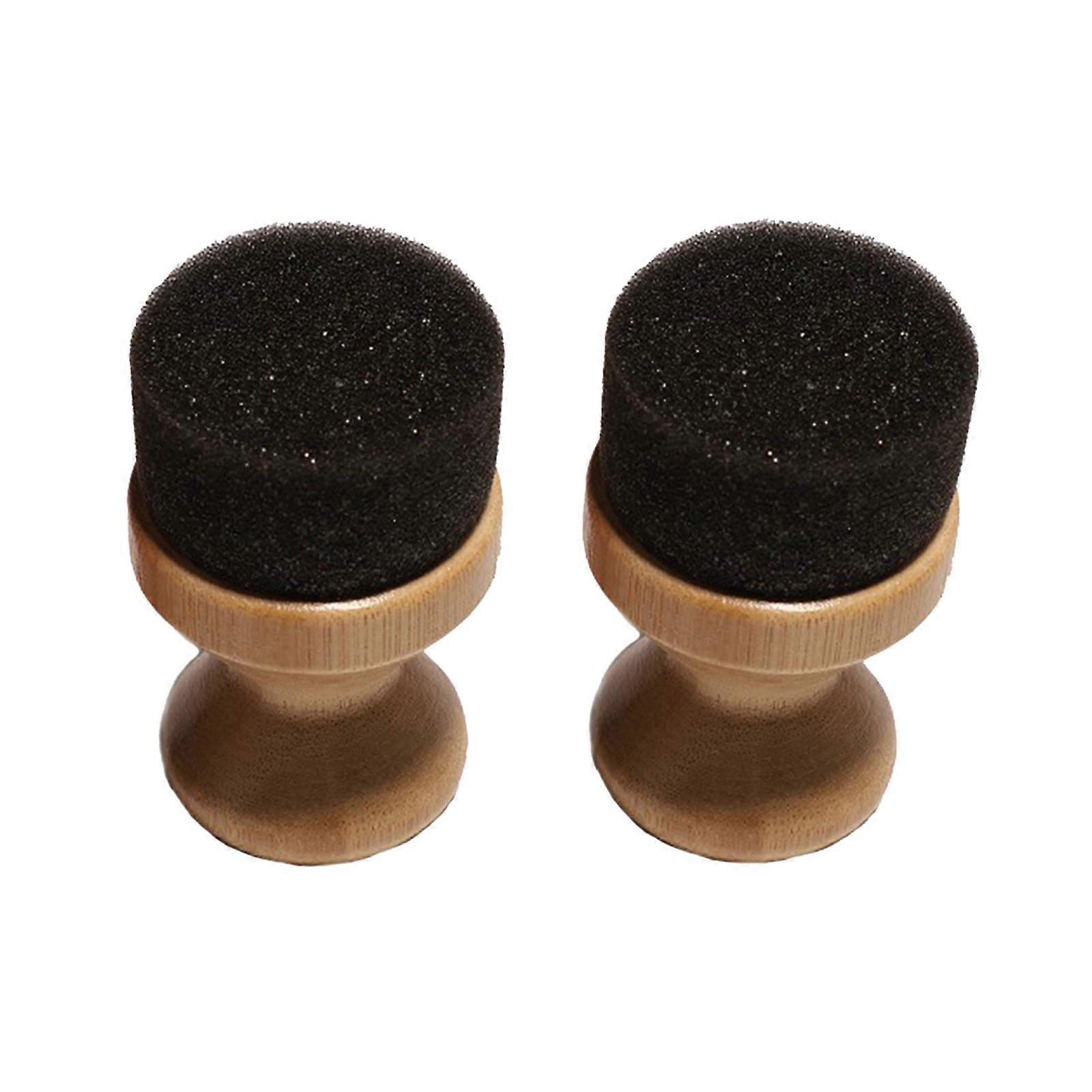 Set of 2 Bamboos Handle Oil Wax Brushes Cutting Board Applicators for Even Coverage on Wooden Surfaces Multicolor