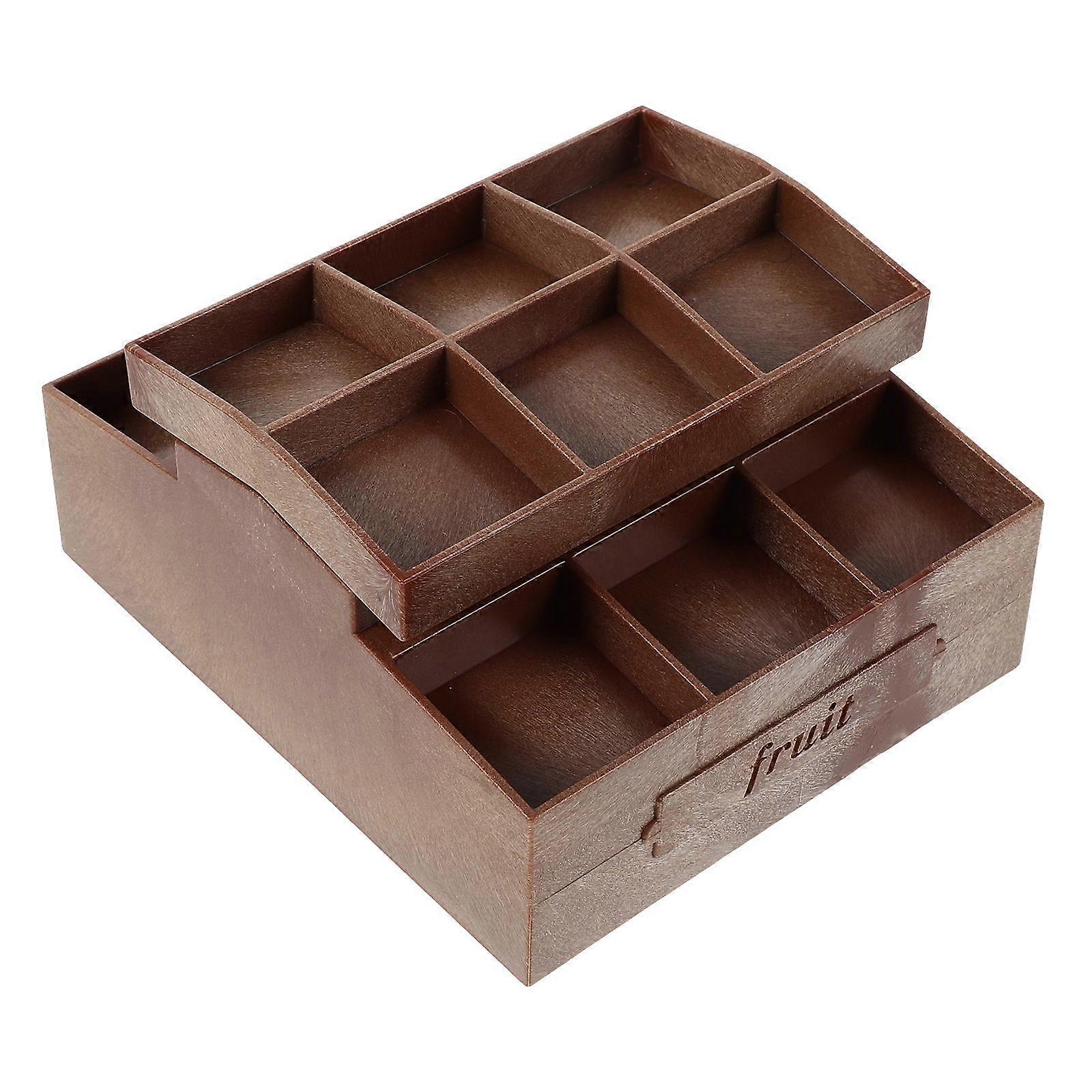 Miniature Dollhouse Vegetable Rack with Realistic Fruit Snack Display Shelf – Portable Pretend Play Accessory for Enhancing Dollhouse Decor