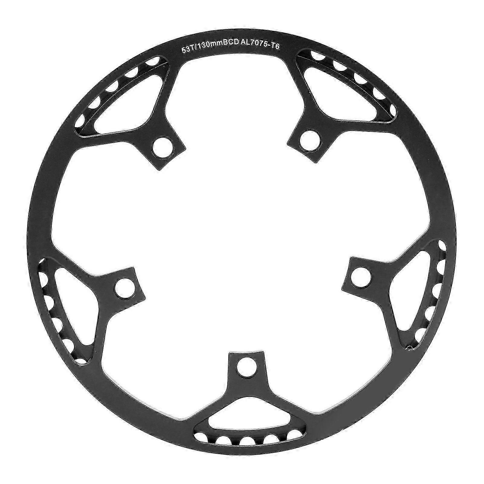 Πτυσσόμενο ποδήλατο Chainring κράμα αργιλίου CNC επεξεργασίας ένδυσης ανθεκτικό προστατευτικό 53T στρογγυλό αλυσοπρίονο μαύρο )
