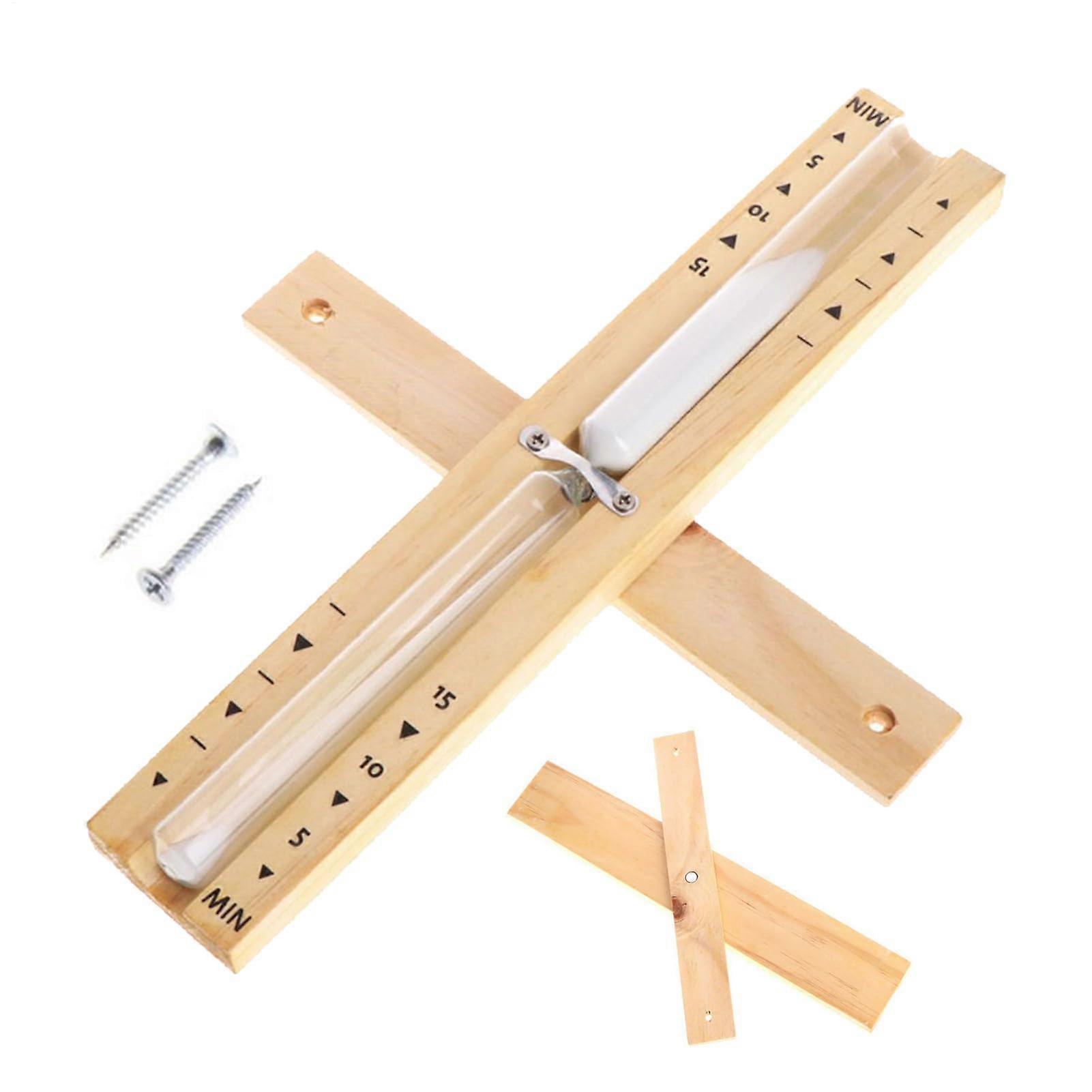 Professional Sauna Timer  Solid Wood, 120°C Resistant, Silent 15 Min Countdown