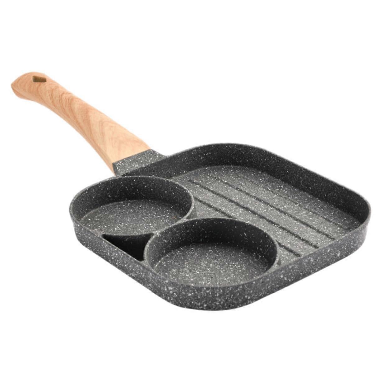 1Pc Non Stick Breakfast Pan for Frying Eggs Steaks Ergonomic Heat Resistant Handle Even Heat Distribution Multi Functional Household Cooking Pan
