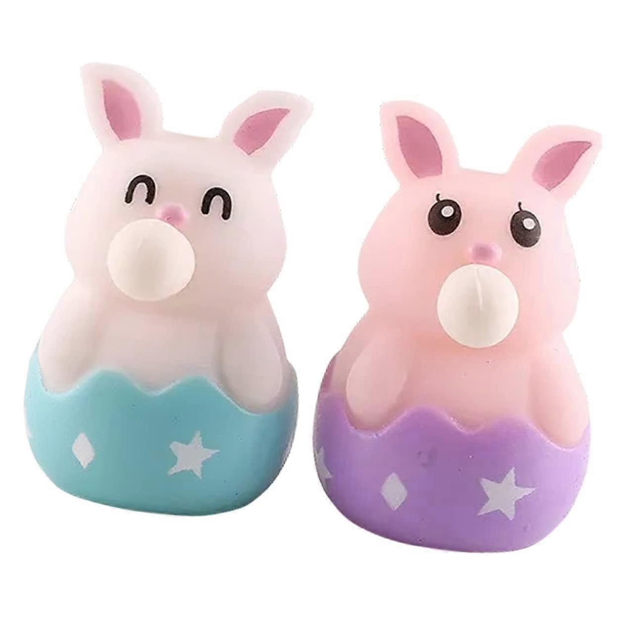 2 pieces of squeeze toy in rabbit shape for kids, stress relief toy, squeeze toy for pressure release at parties