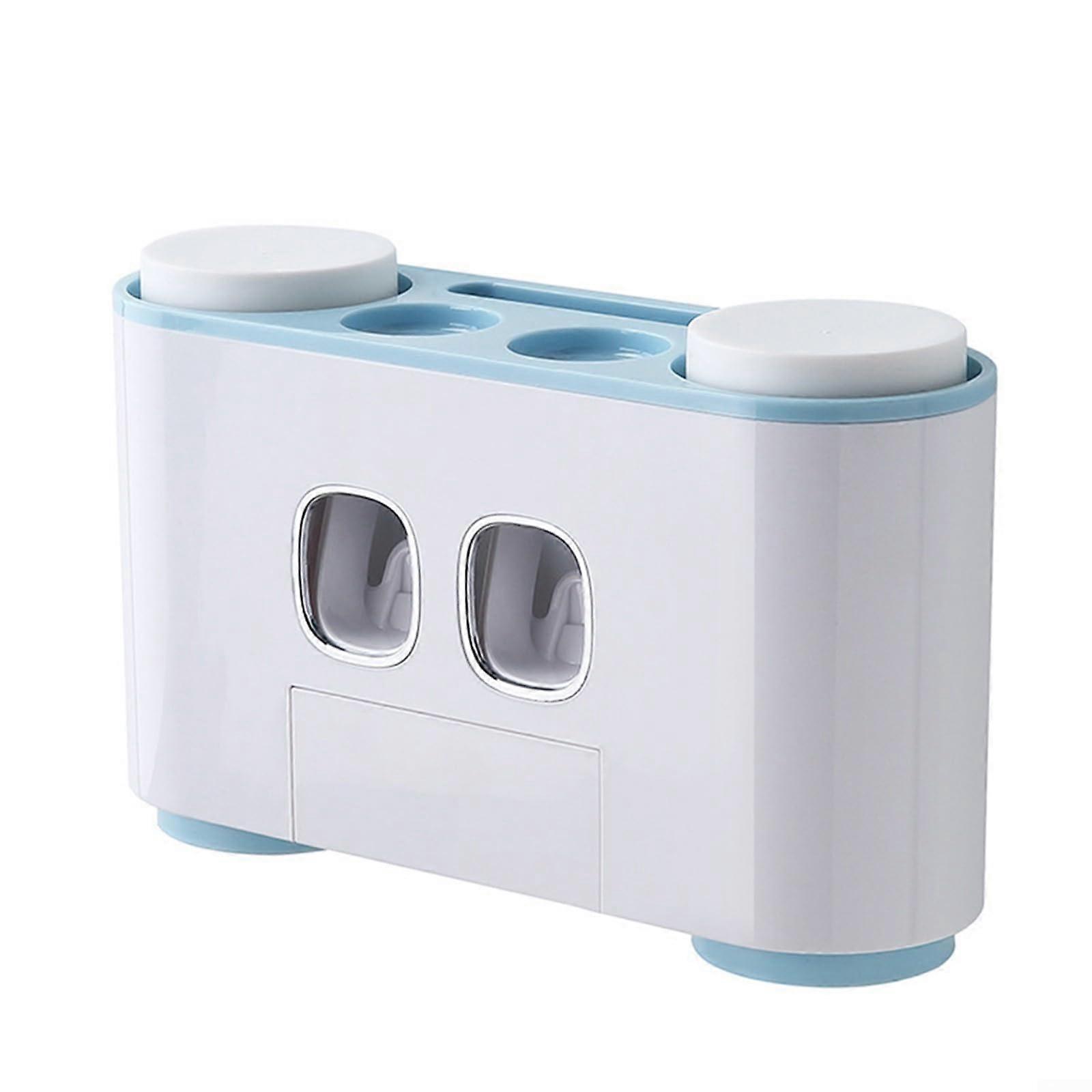 Automatic Toothpaste Dispenser Holder Blue - Precision Pump For Perfect Amount, Easy Installation, For All Toothpaste Tubes