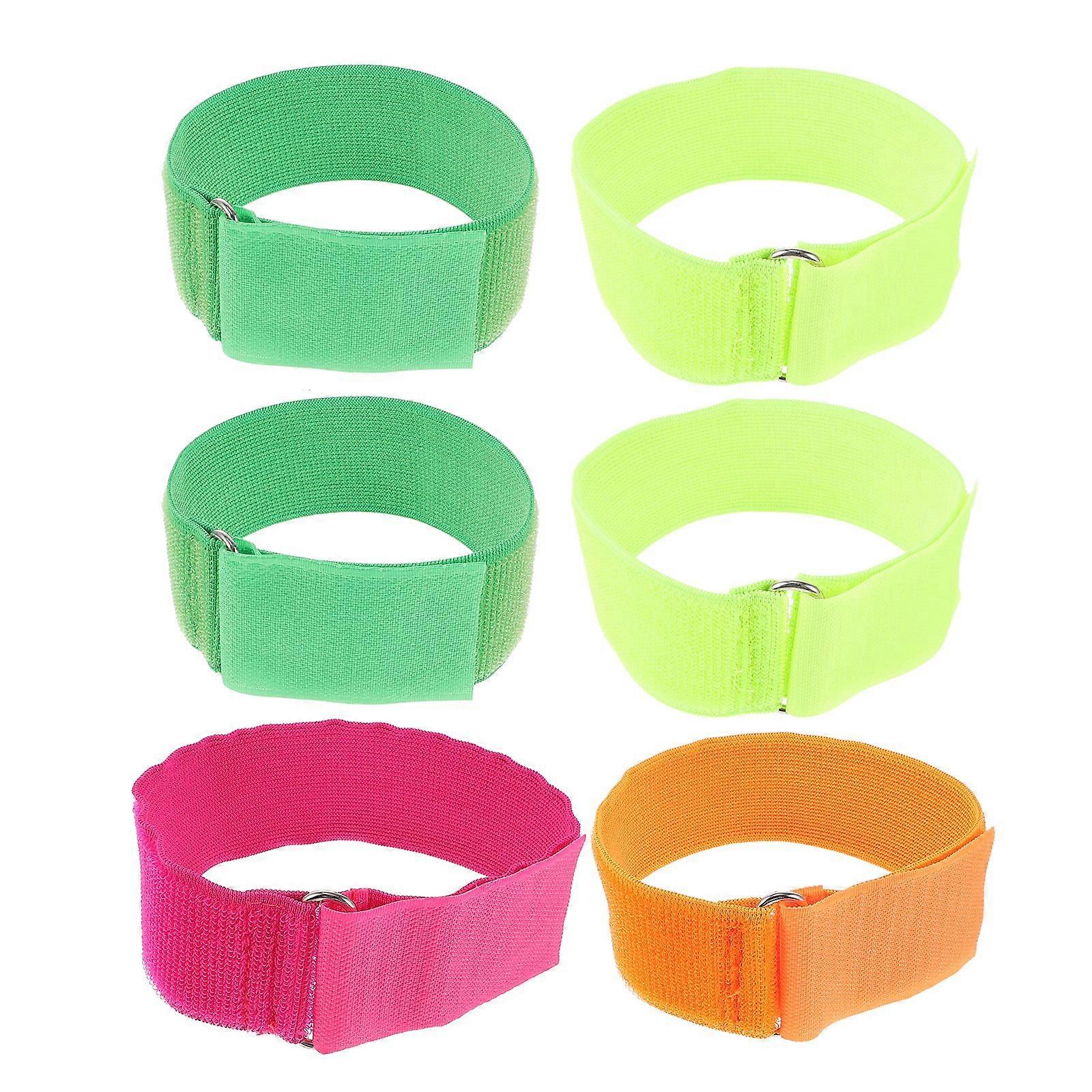 6pcs Three-leg Running Game Ropes Adjustable Tie Ropes Race Bands Nylon Tie Rope Straps for Kids Legged Race Game Mixed Colors