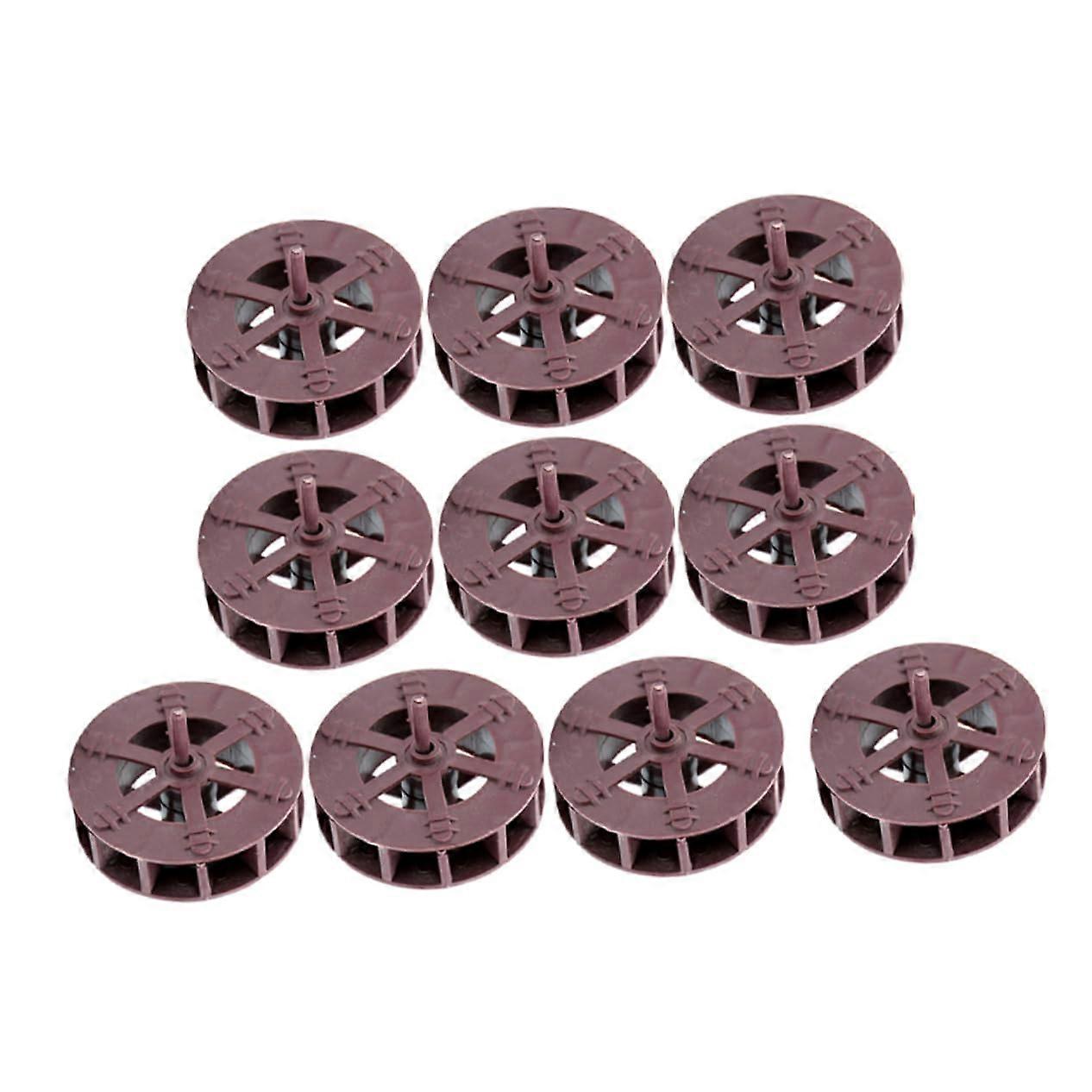 Rotating Water Wheel For Tabletop Fountains, 10-Piece Set, Terracotta And Ceramic Vessels, Zen Style, Light Brown