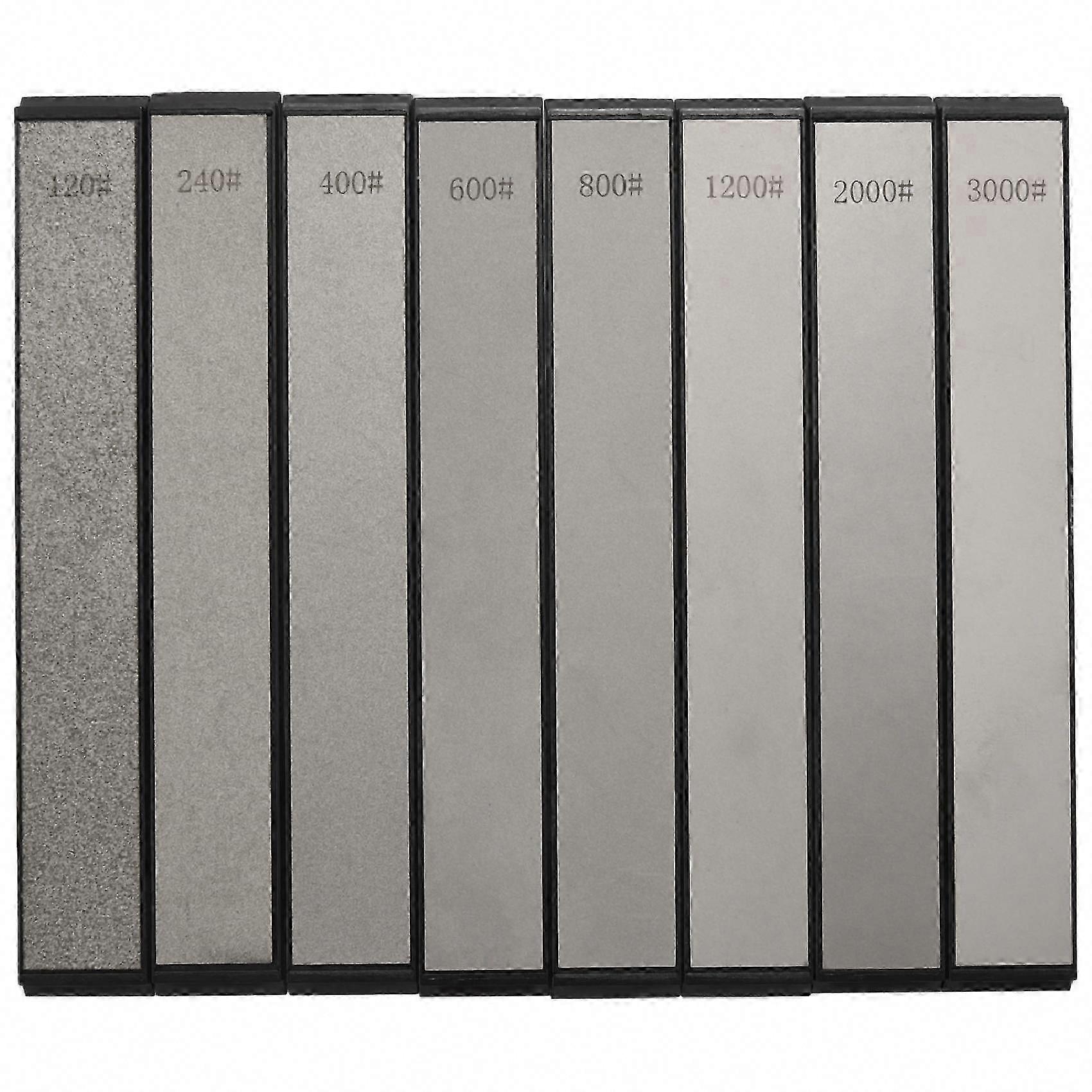 8Pcs Diamond Stone Knife Sharpener Set - Fixed Angle Kitchen Knife Sharpening Tool with Diamond Whetstone