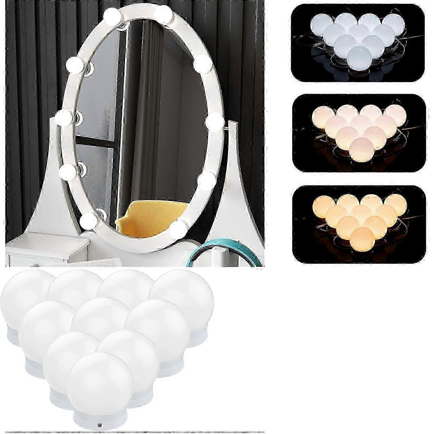 2025 Hollywood Mirror Usb Makeup With Lights Lighted Bulbs 3 Lighting Modes