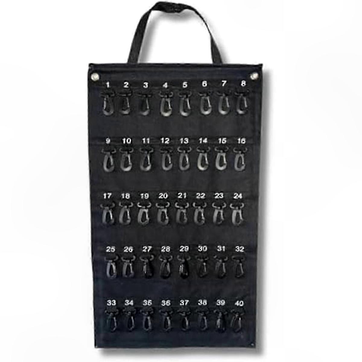 Portable Key Organizer with Security Hook, Weatherproof Roll-Up Box for 40 Keys, Ideal for Home and Office Use