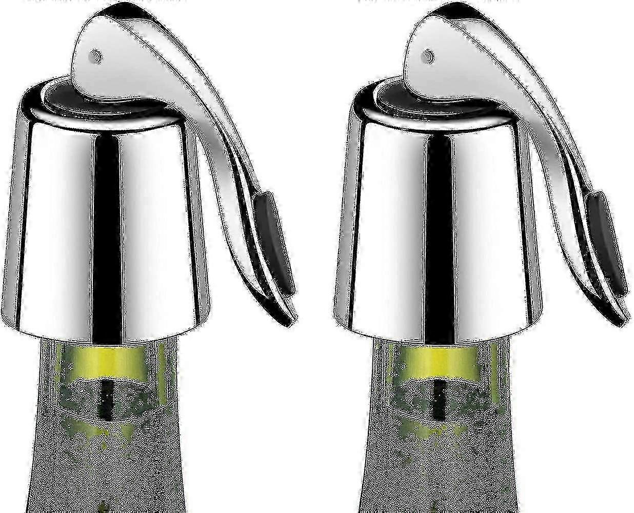 Expanderande vinflaskpropp i rostfritt stål med silikontätning för lufttät konservering