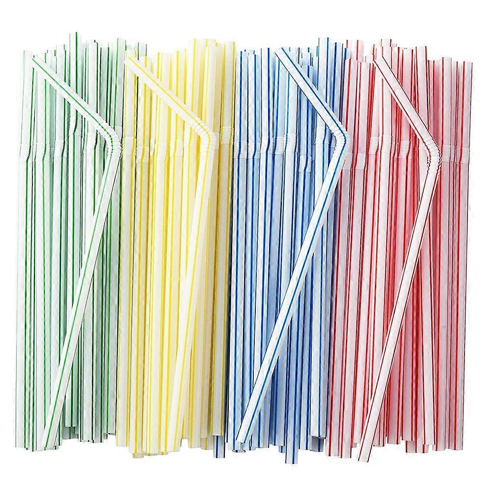 Drinking Straws Environmental Protection and Safety Flexible Plastic Drinking Straws for Home, Bar, Parties 50pcs /set