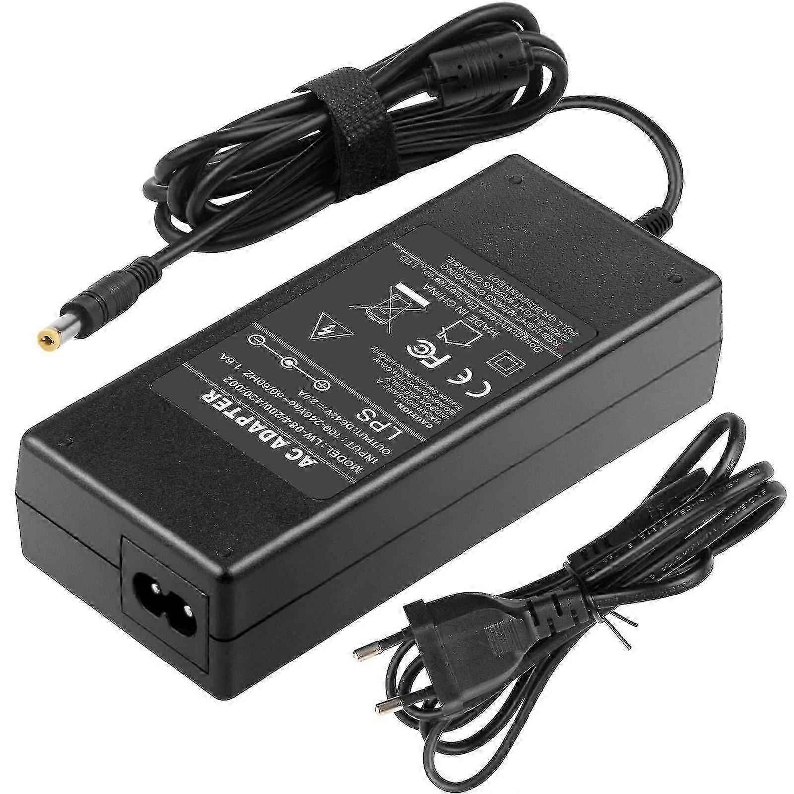 42v 2a Power Adapter for 36v Electric Bicycle, Charging Cable
