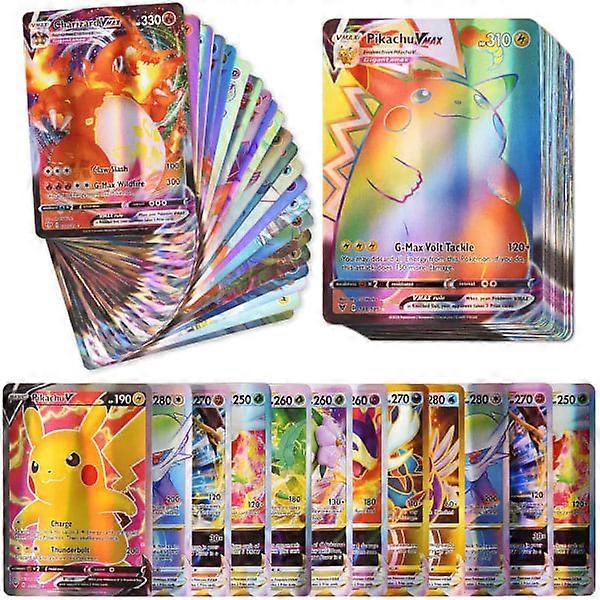 100 Extremely Rare Cards, Including 58V and 42VMAX - No Duplicates - Perfect Gifts for Children and Collectors