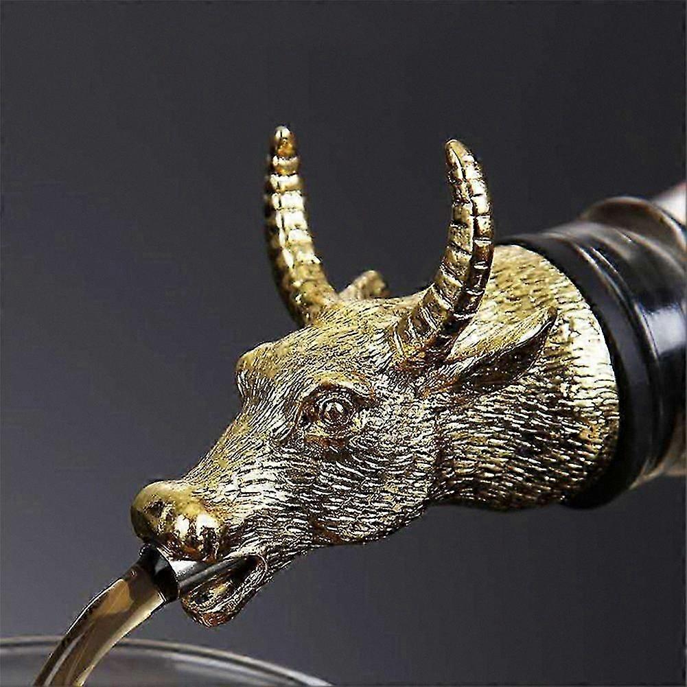 Zinc Alloy Wine Pourer and Stopper Set - Bar Accessories for Wine Enthusiasts - 24 Unique Designs Including Deer and Elk Motifs