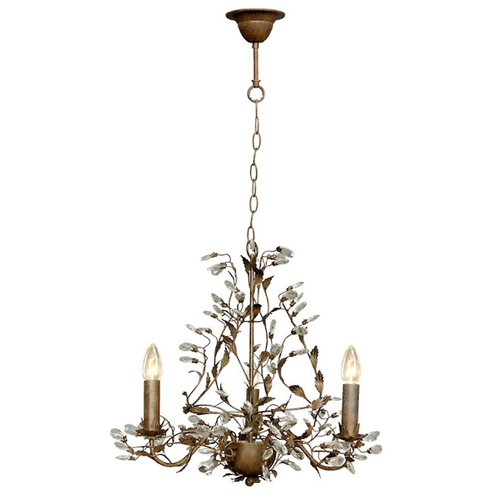 Michelan 3 Light Multi Arm Chandeliers Rust