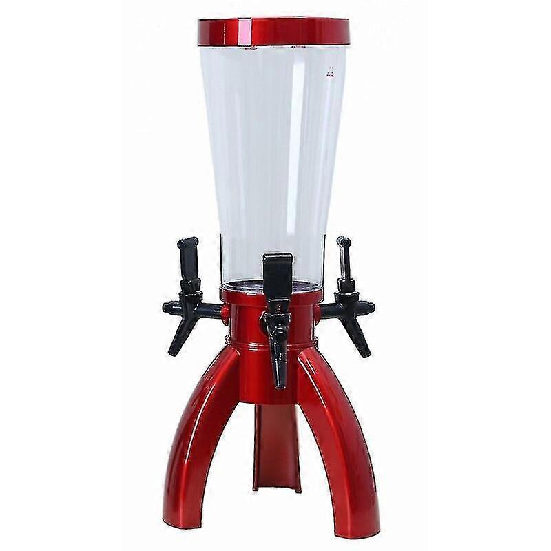 PlumWheat 3L Beer Tower Dispenser with 3 Taps and Ice Tube for Part...