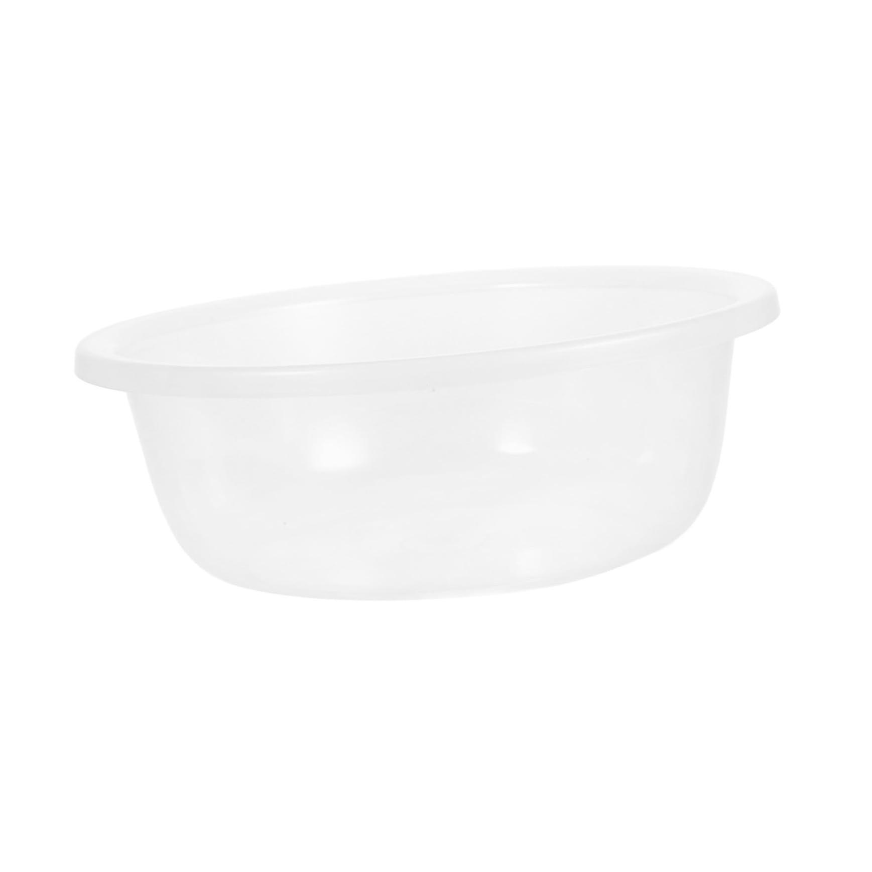 Transparent Foot Soaking Basin - Stylish Face Wash Basin Laundry Tub for Bathroom Sink, Durable Plastic, 15-inch Size