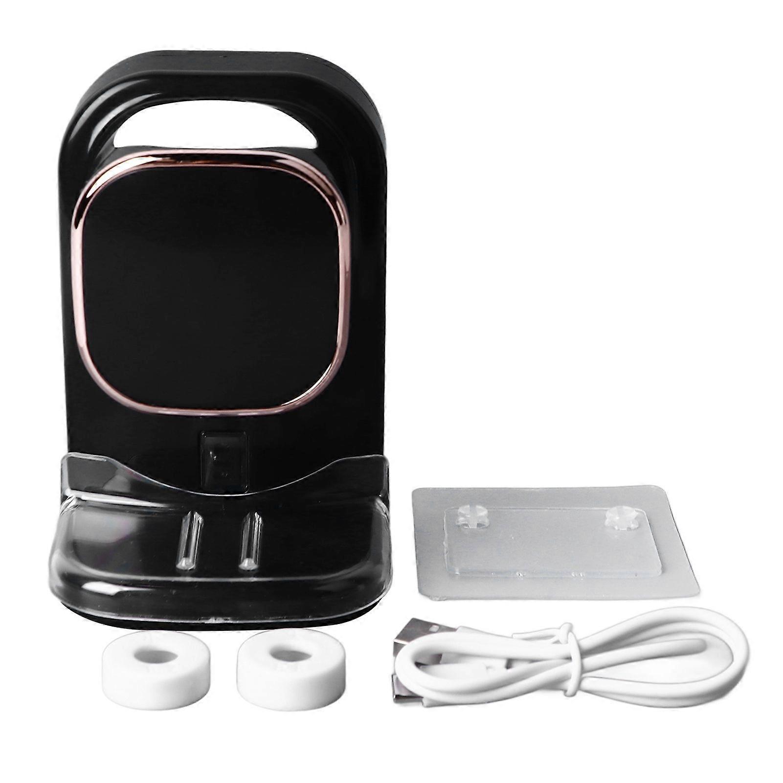 Automatic Toothpaste Dispenser Wall Mount USB Powered Easy Install Electric Toothpaste Squeezer for Kids Family Bathroom Black