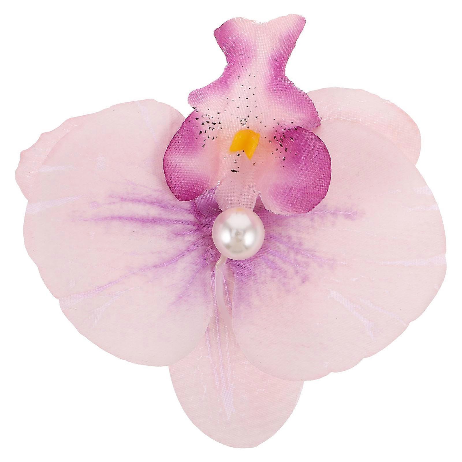 Lifelike Hawaiian Butterfly Orchid Hair Clip with Artificial Phalaenopsis Flowers – Secure Side Clip Design for Tropical Beach Parties and Vacation