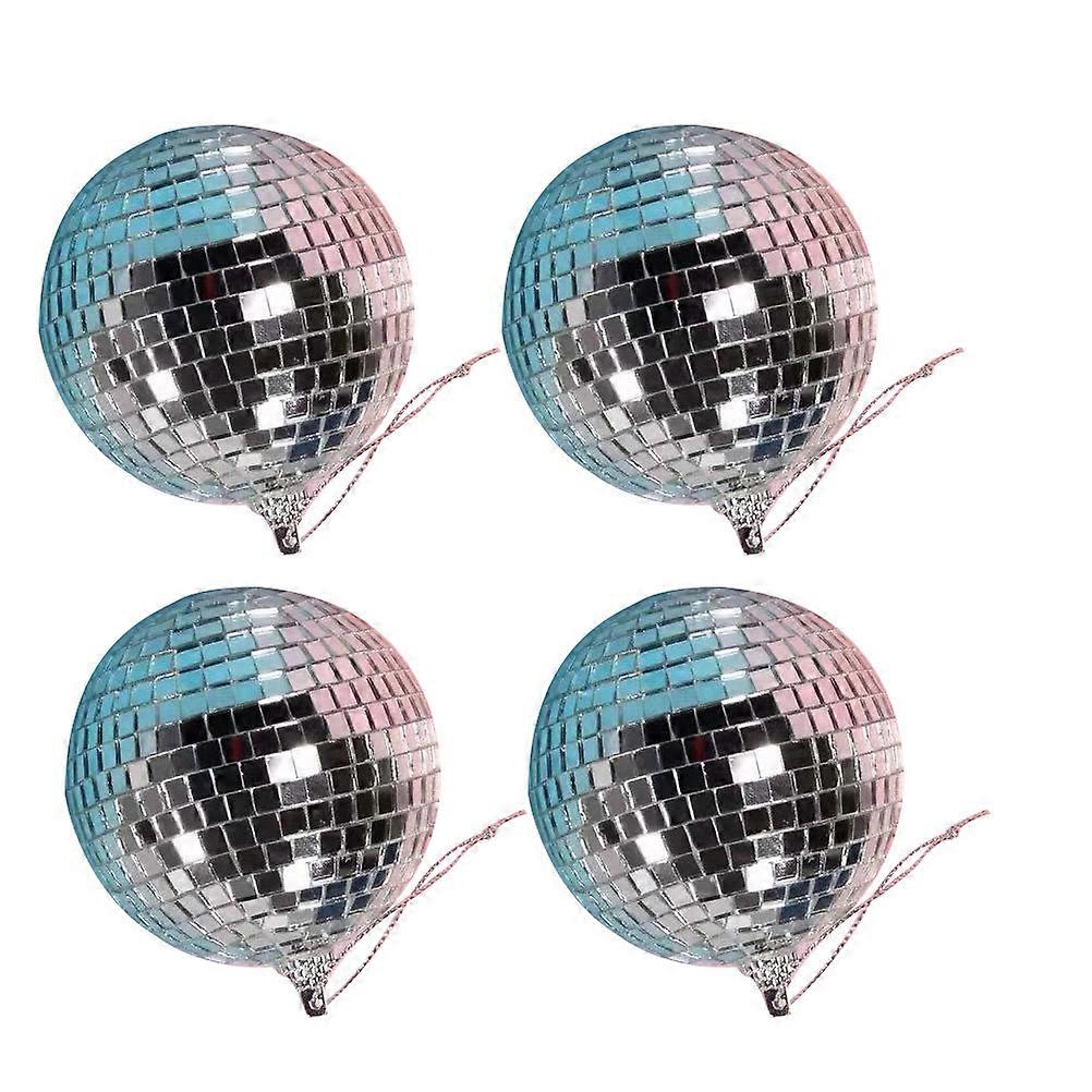 Premium Design Reflective Glass Ball Cake Ornaments For Home Decoration 8cm Perfect For Birthdays And Events 4Pcs