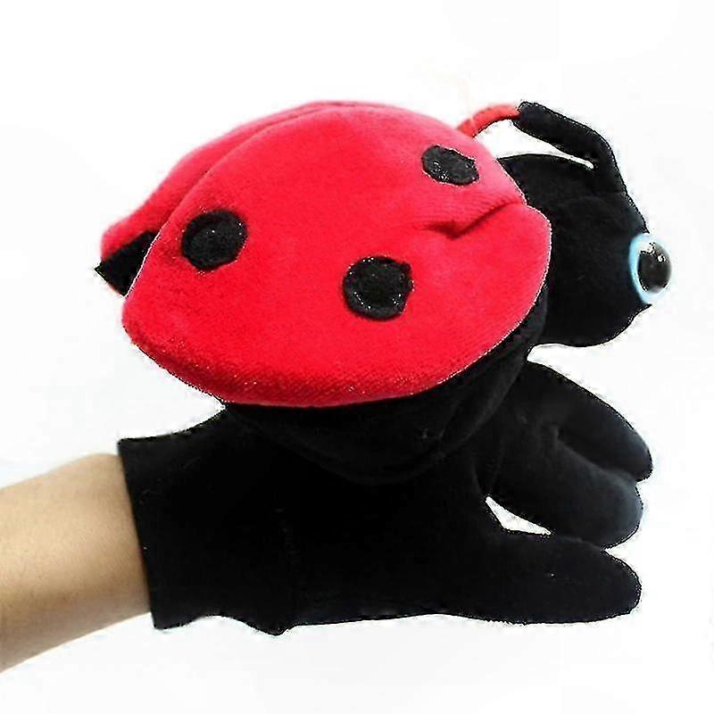 Ladybug Plush Hand Puppet for Kids Interactive Parent-Child Play Toy Animal Soft Stuffed Puppet for Creative Storytelling Fun