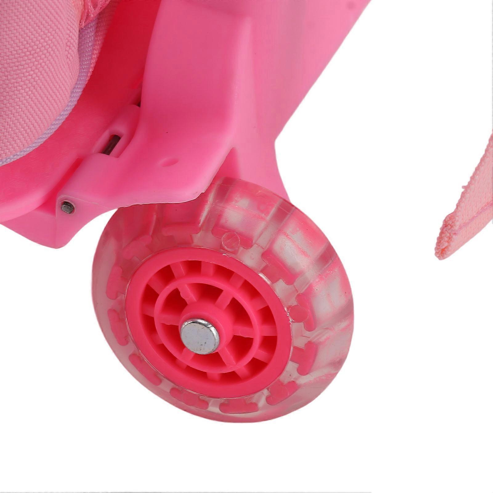 Kids Removable Rolling Backpack Large Capacity 2 Wheels Trolley School Bag for Books Stationery