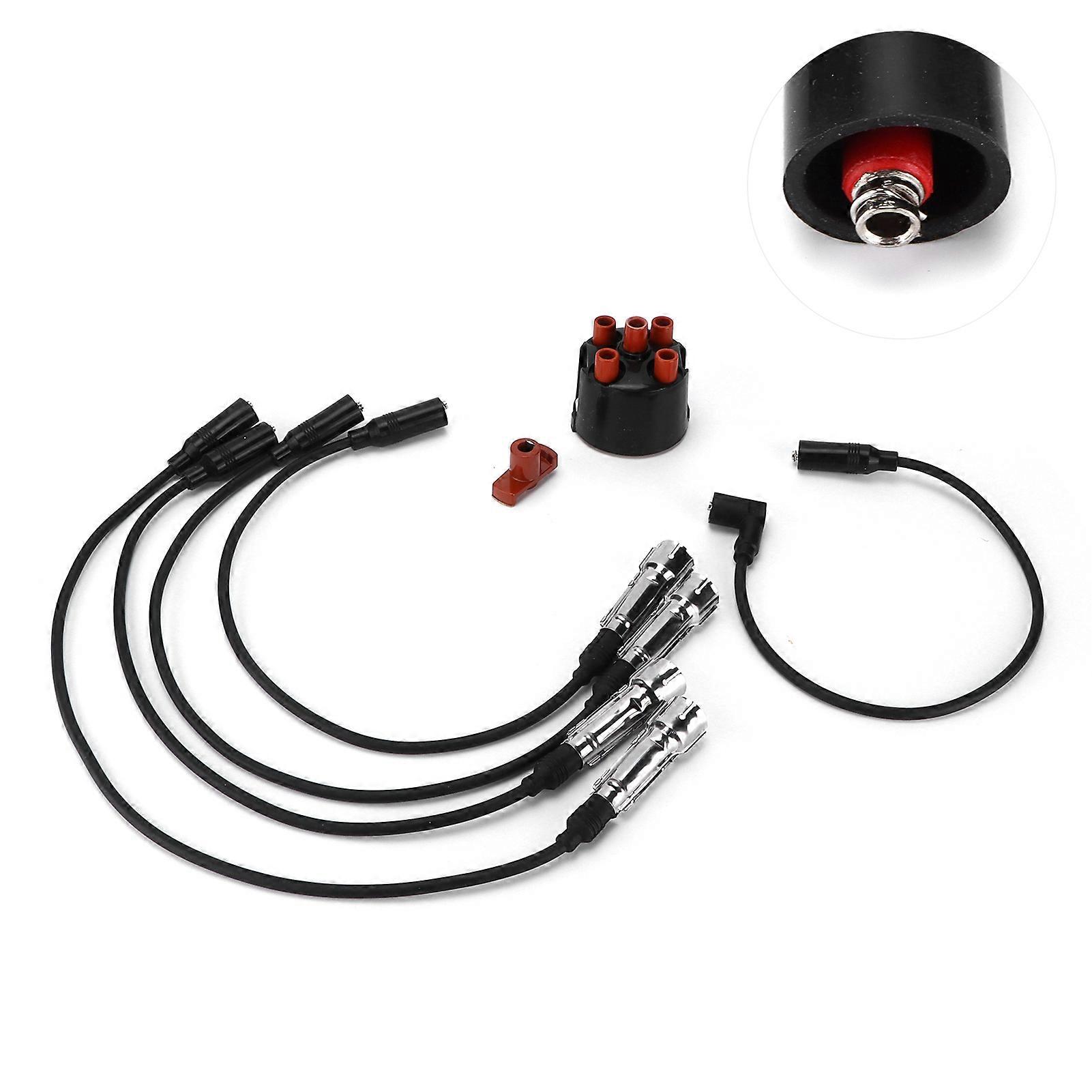 Ignition Cable Set Distribution Cap/Finger 1H0998031 Replacement for Seat Ibiza II 6K1 1993‑2002