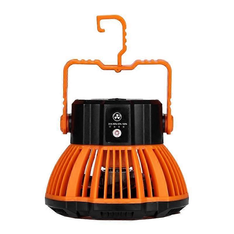 מאוורר קמפינג נטען עם מאוורר תקרה תלוי שלט רחוק עם תזמון פנס LED לאוהל הבית