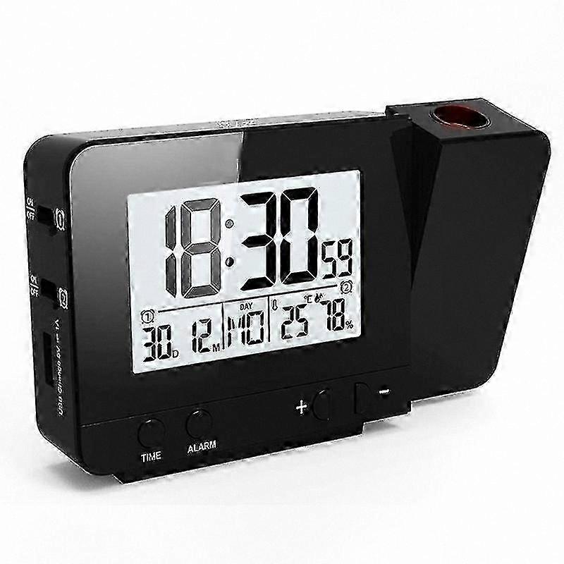 Digital Alarm Clock with Projection Time and Temperature Display