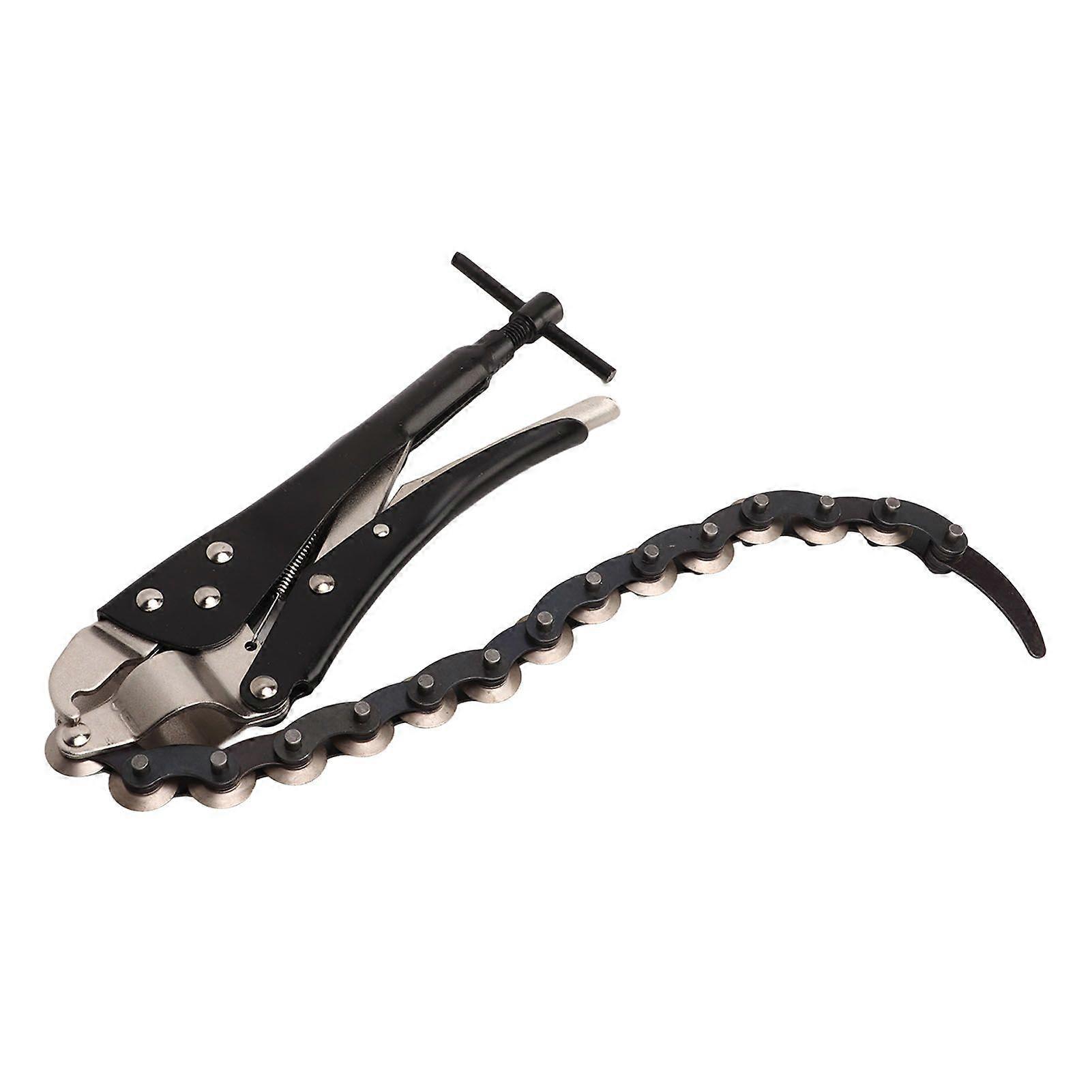 Locking Chain Pliers Clamp 15 Chains Vise Wrench Pipe Cutter Tool Aluminium Alloy