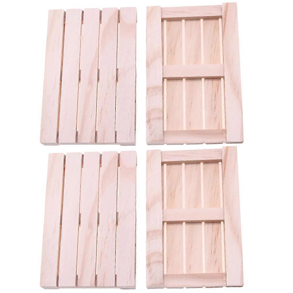 Wooden Cup Accessory Coaster Serving Heat Insulation Function 10Pcs