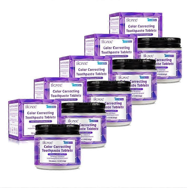 1-5x Toothpaste Tablet, Chewable Toothpaste Tablets, Color Correcting Toothpaste Tablets,Flouride Free Toothpaste with 5%Nano Hydroxyapatite