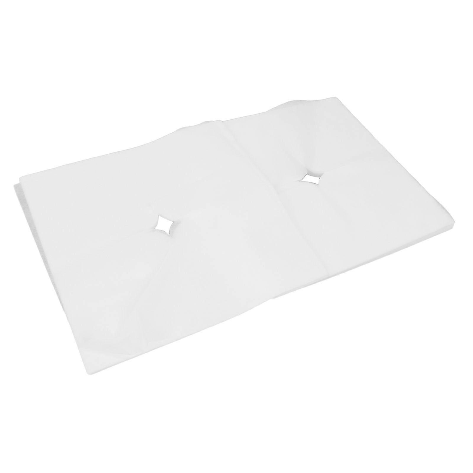 100Pcs Face Rest Cover Hole Design Good Water Absorption Breathable Disposable Headrest Cover for Beauty Salons