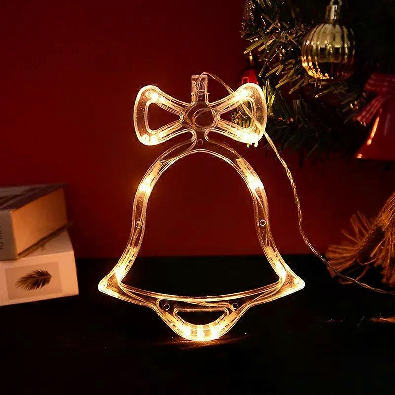 Christmas LED Light Snowflake Santa Deer Hanging Sucker Lamp Window Ornaments Decoration for Home Navidad 2025 New Year Decor