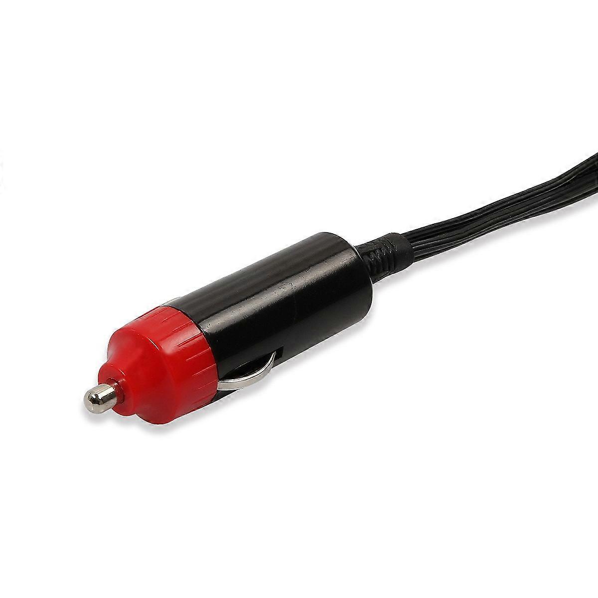 Car Lighter Adapter for Power Charging Splitter 2Pcs Black Set
