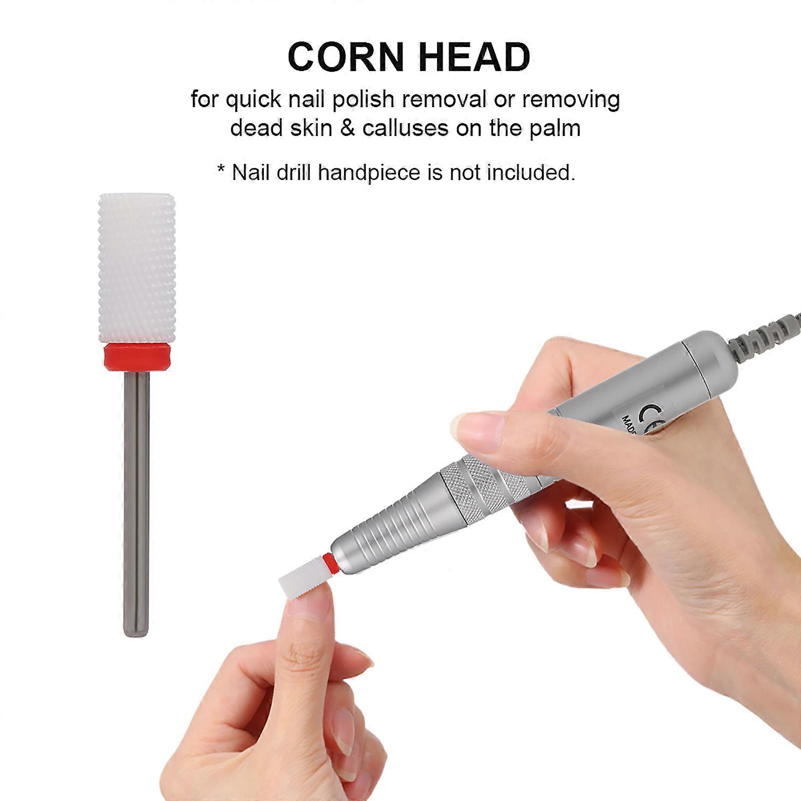 4pcs Ceramic Nail Drill Bits Set Pedicure & Manicure Drill Bits Kit Replacement Drill Bits for Electric Nail Drill