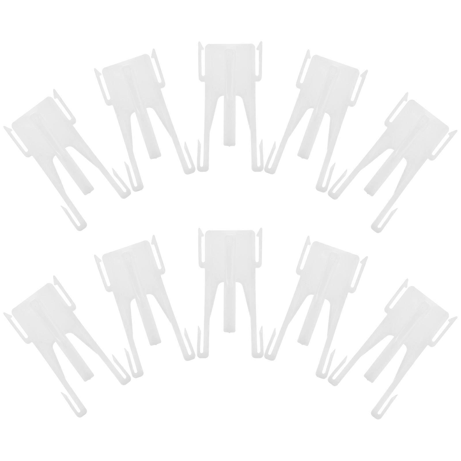 20Pcs Adjustable Curtain Pleat Hooks For Home Decor White Drapery Accessories Shape Retention 6.60X3.20X2.10CM