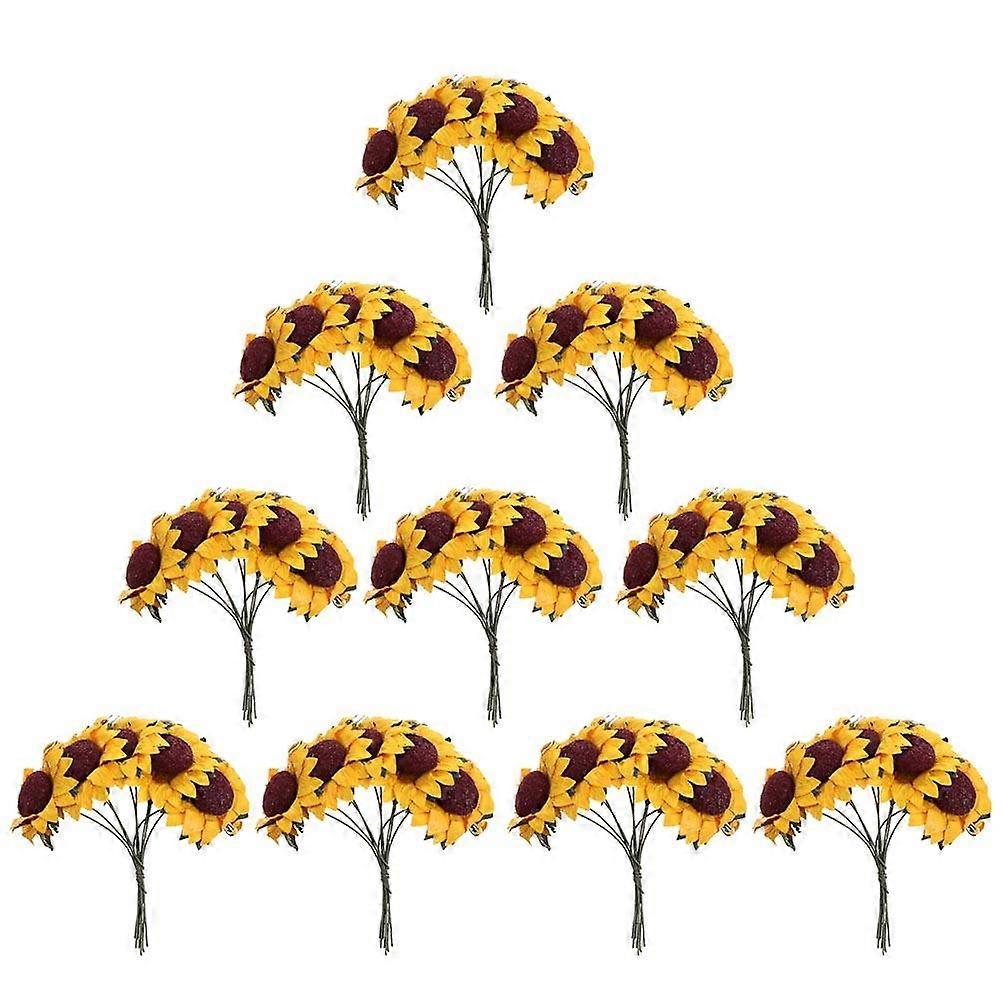 Simulation Flower Artificial Sunflower Decor for Decoration 2Packs